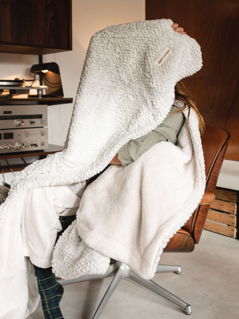 Couvre-lit Queen Size Snake Blanc